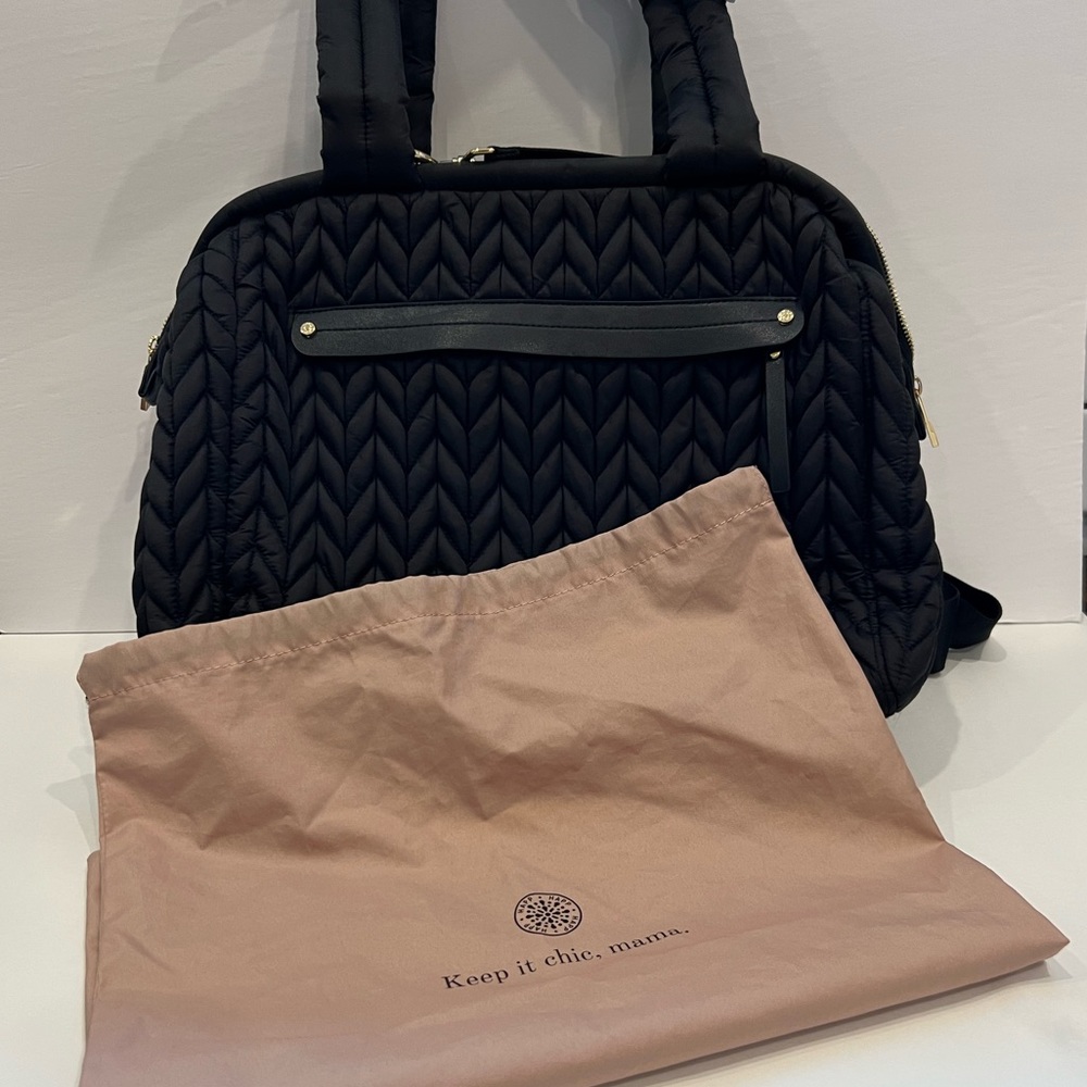 HAPP Paige Carryall Black Diaper Bag